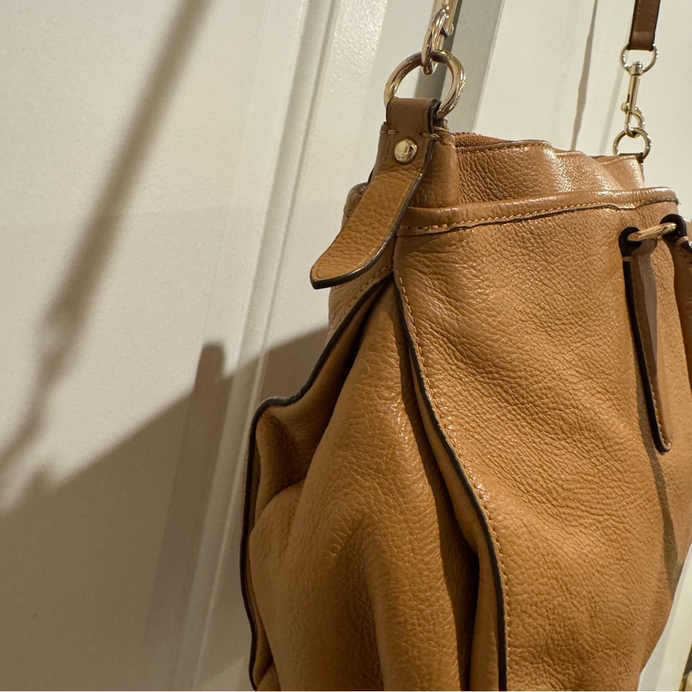 Coach Morgan Pebbled Leather Satchel Bag Brown - Picture 4 of 13